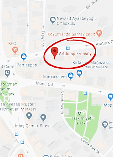 erenkoy map min - Mağazalar